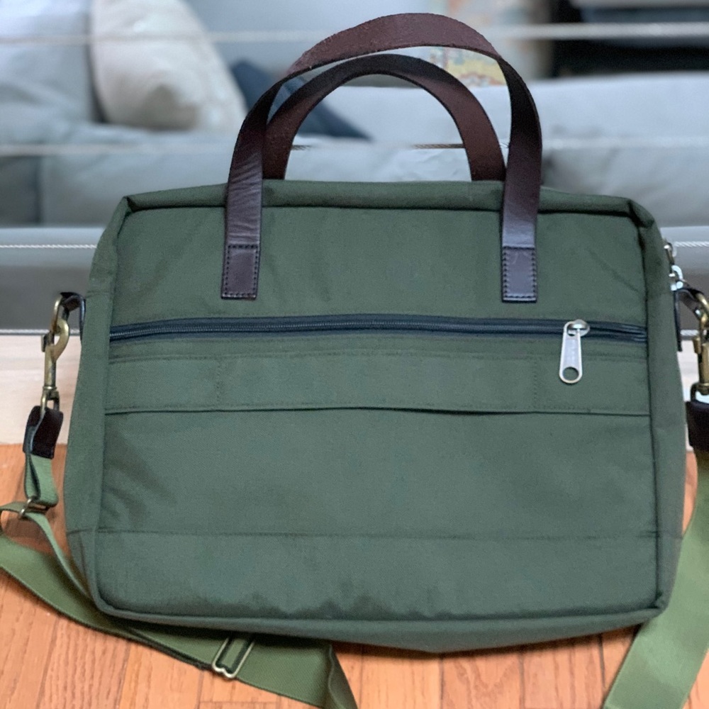 Green Filson laptop bag
